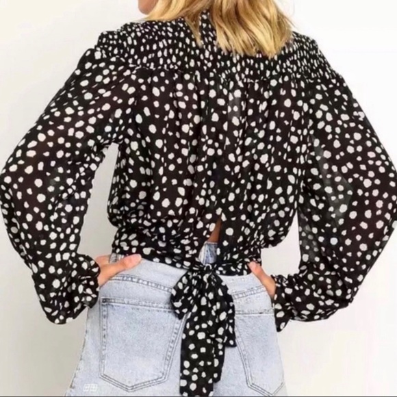 Smocked High Neck Top - Picture 3 of 9